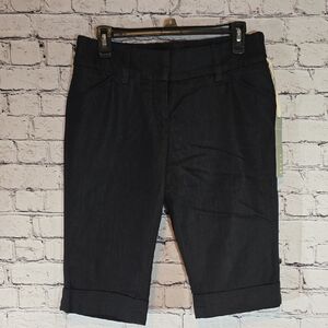 Kenar Women's Black Cropped Knee-Length Dress Pants Trousers Size 8 NWT